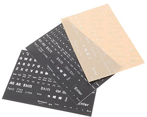 CONGARTENO 3sheets Keyboard Stickers Computer Keyboard Sticker English Label for Layout Membrane