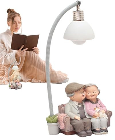 Fruusv Resin Statue Elderly Couple Figurines