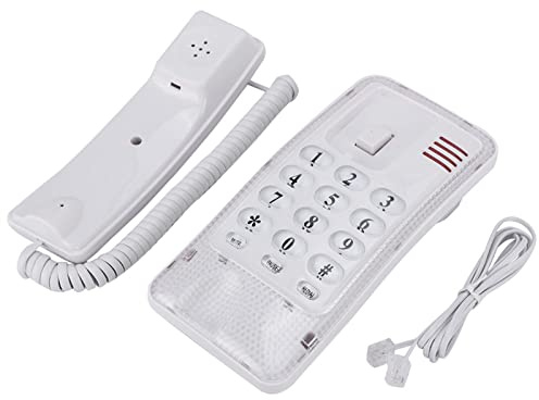 Ausla Festnetztelefon mit Freisprechfunktion, RJ45 Schreibtisch Wandmontage Telefon mit Lichtsignal, Stummschaltung, Letzte-Nummer-Wiederwahl für Zuhause, Büro, (Weiß OEM: 75503-35061-A0,