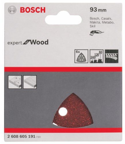 Bosch Schleifblatt C430 Expert for Wood+Paint 93mm Set, 6 Stk.