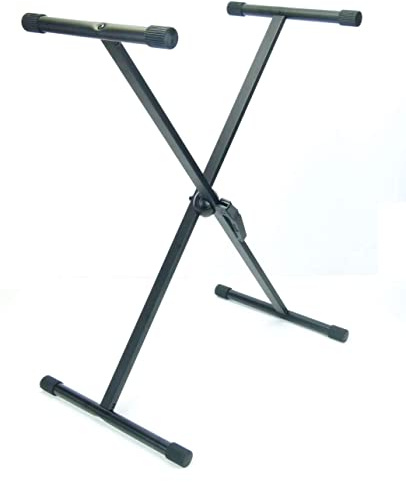 Paccs HDF002 Keyboardstaender Schwarz mit Schnellverschluss
