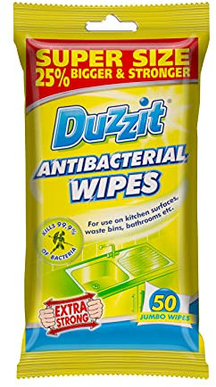Duzzit Antibacterial Wipes, Pack Of 50