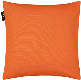 LINUM Annabell Elegant Kissenhülle 40x40 cm, 100% Baumwolle, Maschinenwaschbar, Orange
