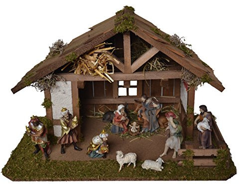 Alfred Kolbe Krippen 1417 Weihnachtskrippe, Braun, 59x30x30cm