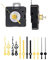 Quarz-Uhrwerk-Set, Einbau-Durchmesser 78 mm, 56 x 56 x 17 mm, inkl. Zeigerpaare