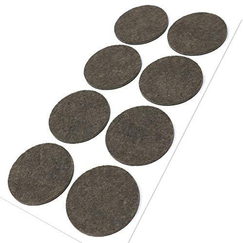 Adsamm® / 8 x feltrini autoadesivi/Marrone/ø 50 mm/Rotondo/piedini per mobili in feltro da 3.5 mm di spessore/pad protettivi per arredi