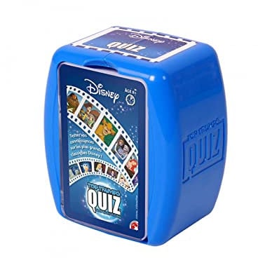 Winning Moves Disney Quiz 8 Ans+ - Jeu Quizz Disney - Jeu Carte Enfant - Jeu de Voyage - Jeu Educatif - Cartes Educatives - Jeux Quizz