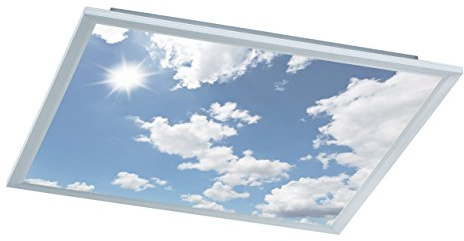 WOFI A LED Deckenleuchte Metall 44 W Integriert 600 x 55 x 600 cm, Silber 9693.01.70.6600