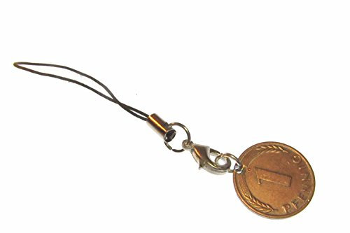 Miniblings 1 BRD Pfennig Handyanhänger Handyschmuck D-Mark Mark Glückspfennig- Handmade Modeschmuck I Anhänger Handyschmuck Schlüsselanhänger