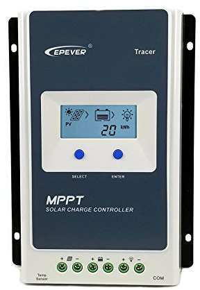 20A MPPT solar charge controller/regulator with built in LCD display for solar panels up to 260W (12V battery system) / 520W (24V battery system) up to 100V
