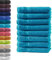 8X Gästetuch | Türkis | 100% Baumwolle Frottier | Oeko-TEX® Standard 100 | Premium Qualität 500 g/m²