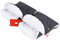 BABYLUX MUFF Handmuff PLÜSCH Handwärmer für Kinderwagen Buggy Handschuh 2 Stück (7. Grau + Minky Weiß)