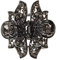 Pinzas para el pelo de metal de cristal vintage, pinzas de mariposa para el pelo, pinzas para el pelo para niñas y mujeres (gris)