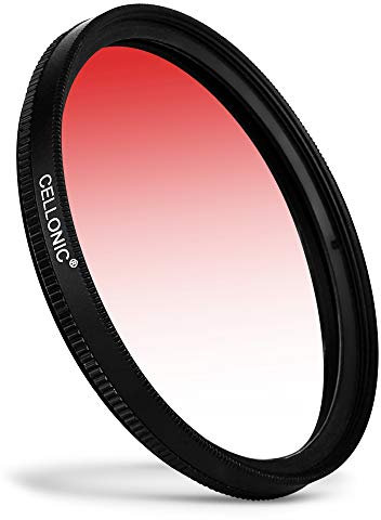 CELLONIC Farbverlauf Filter Rot kompatibel mit Nikon Nikkor Ø 62mm Verlauffilter Verlaufsfilter