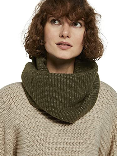 TOM TAILOR Damen Accessoire Schlauchschal aus Strick olive night green melange,ONESIZE,20047,7000