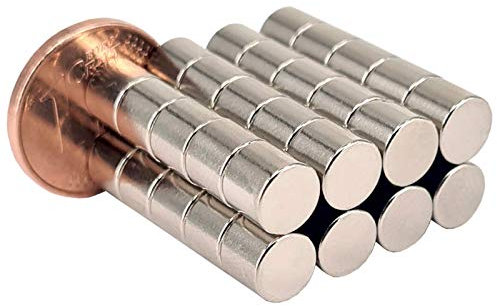 Neodym Magnet N52 Scheibe - Starke Magnetscheibe 6mm Durchmesser - 6x5mm 1,36 KG Starke Neodym Magnete Runde Scheiben Pinnwand Whiteboard Magnettafel [40 Stück]