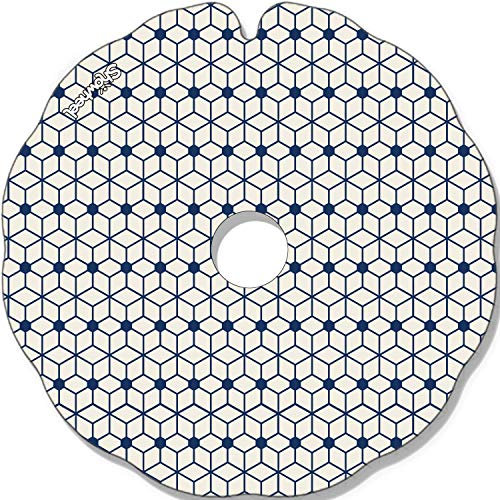 Flasque: Protège-Rayons Fauteuil Roulant (Paire) pour Main Courante de 53,51 à 54,50 cm de Diam. Extérieur, Fixation Plate - Cubes et ronds