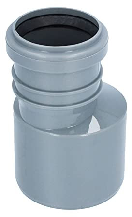 HT Übergangsrohr Ø DN 75/50 mm Grau | PP Lang Reduzierung Muffe HT Reduktion Rohrreduzierung Reduzierstück | Kanalrohrsystem Abwasserrohr Heißwasser/Chemische Beständigkeit | Abwasser Installation