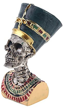 Ägypten Schädel Priester Deko Aquarium Klein Ornament Fischbecken Terrarium Décor Dekoration Zubehör Geschenk Dekor Dekofigur Tischdeko Figur Statue Skulptur (Death Priest)