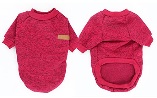 Mosucoirl Haustier Katze Hundepullover, Winterhundepullover Katzenkleidung Bequeme Fleece-Haustiermantel-Kostüm Warme Pullover Bekleidung für Welpen Kleiner Mittlerer Hund