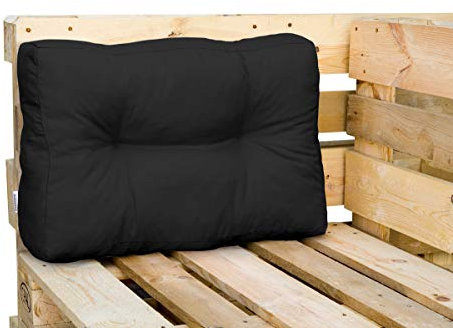 Royal Schneider Rückenkissen Palettenkissen Set Palettensofa Palettenpolster - 1x Rückenkissen (60x40cm), Farbe - Schwarz