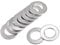 sourcing map 28mm x 15mm x 2mm Carbon Steel Flat Washer for Screw Bolt 25Pcs