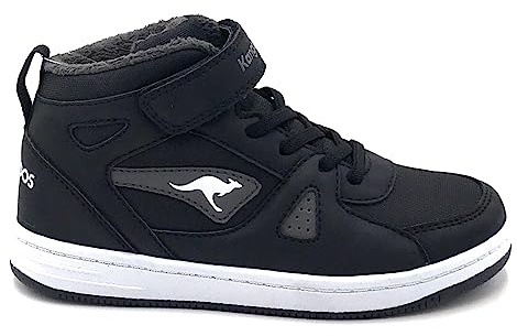 KangaROOS K-CP Kalley II EV Sneaker, Jet Black/Steel Grey, 33 EU