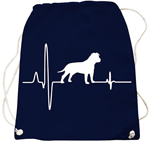 Rucksack Tasche Bag American Staffordshire Terrier Herzschlag Motiv Design in vielen Farben