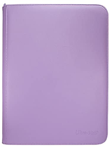 Ultra PRO - Vivid 9-Pocket Zippered PRO-Binder: (Lila) - Schutz für bis zu 360 Sammelkarten, Sportkarten oder wertvolle Spielkarten, ultimativer Kartenschutz