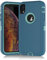 KKSTYLE Case for iPhone XR Triple Layers Shockproof Dust Proof 3 in 1 Heavy Duty Tough Protective Rubber Silicone Bumper Screen Protection Phone Cases Cover for Apple iPhone Xr 6.1 Light Mint/Green