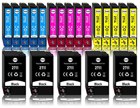 20er Multipack kompatibel mit Epson 27XL Druckerpatronen für Epson Drucker WF-3620 WF-3640 WF-7110 WF-7210 WF-7610 WF-7620 WF-7710 WF-7715 WF-7720