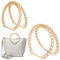 PandaHall Taschengriff Mit Twist Kette 4 stücke Hanf Blumen Ring Metallgriff Ersatz Dekorative Geldbörse Griff Handgemachte Taschengriff Für Sommer Handgemachte Tasche Strandtasche Stroh Handtaschen