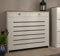 DuraTherm® Radiator Cover Cream Painted MDF Cabinet Horizontal Slat Storage Drawers & Shelf, Radiator Cabinets for Office Hallway Living Room Bedroom, Medium (H: 111.5cm / W: 96cm / D: 19cm)