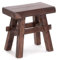 DESIGN DELIGHTS Tabouret en bois vintage 40 - Bois massif - 43 x 45 x 27 cm (H x l x P) - Tabouret pour plantes, tabouret d'appoint