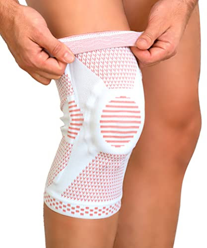 Rodillera Unisex para Menisco y Ligamento. Rodillera Deportiva de Compresión con Almohadillas de Gel de Rótula. Rodillera con Estabilizadores Laterales. Rodillera De grado Médico Ligamento Cruzado…