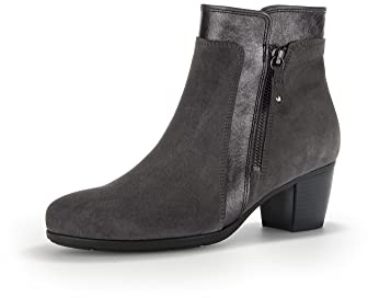 Gabor Damen Ankle Boots, Frauen Stiefeletten,Wechselfußbett,Best Fitting,knöchelhoch,reißverschluss,Stiefel,Soil/anthrazit,40.5 EU / 7 UK