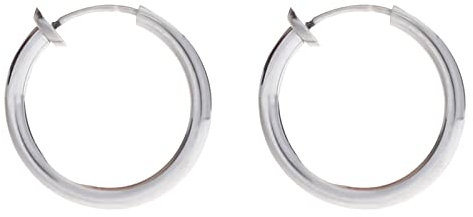 Ohrringe Vintage, Herren Damen Edelstahl Ear Cuffs 1,6 X 14mm Kreis Feder-Ohrclips-(Silber)-1.6mm