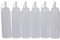 Nicfaky 6X Clear White Plastic Squeeze Sauce Ketchup Cruet Bouteilles 8oZ