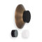EVI Herrajes | Doorstop for Wall Placement | 45 x 17 mm | Antique Brass | Black and White Rubber Included | Adhesive Installation or with Screw