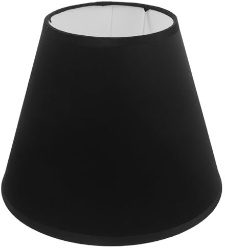 Beaupretty Abat-Jour Baril Abat-Jour En Tissu Couvercle De Lampe En Tissu Abat-Jour Décoratif Remplacement Pour Lampe De Table Lampadaire E27/E14 Noir