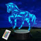 CooPark Nachtlichter Geschenke für Kinder Pferd 3D Illusion Nachttischlampe 16 Farben ändern sich mit Fernbedienung Beste Geburtstagsgeschenke für Kinder Baby Boy