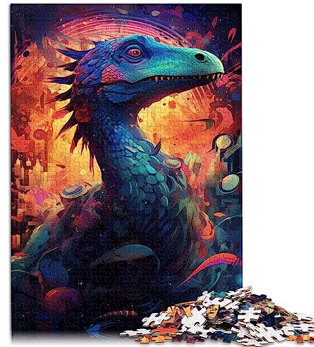 Puzzles Lernspiele Velociraptor Dinosaurier Papppuzzle für Erwachsene Kinder ab 12 Jahren 10,27 x 14,96 Zoll