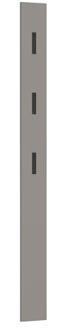 Home4You Garderobenleiste Wandgarderobe Flurgarderobe Wandpaneel mit 3 Haken | Dekor | Steingrau | BxHxT 15 x 170 x 3 cm