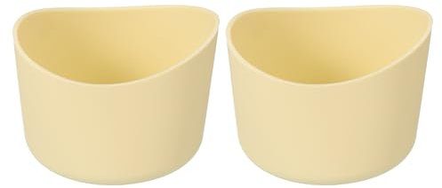 sourcing map 2 manicotti protettivi in silicone antiscivolo per bottiglie d'acqua da 12-24 once, 6,5 cm, accessori per tazze di forma irregolare, color crema