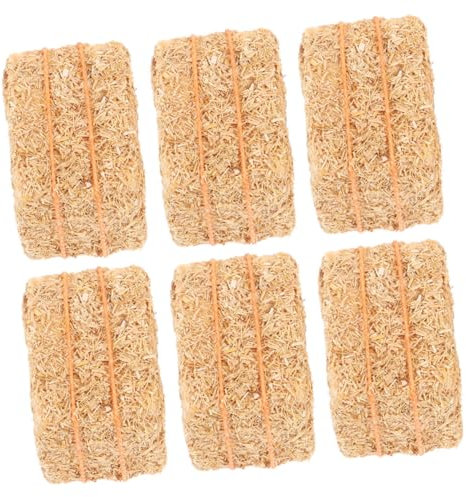 Amosfun 6 Piezas Modelo De Pajar Casa De Muñecas Haybales Granja En Miniatura Pajar De Casa De Muñecas Falsos Haybales Pequeños Balas Mesa De Arena Decoración Falsa