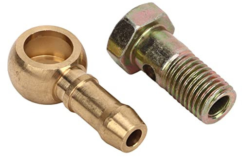 Turbo-Wasser-Hohlschraube, 2 Set M12 X 1,25 Mm auf 3/8 Zoll Turbo-Wasser-Hohlschraube, Gut Abdichtendes Turbolader-Wasserleitungsrohr-Banjo-Verbindungsset