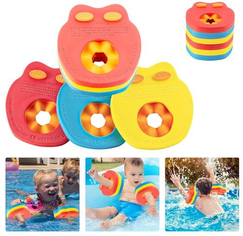 kaianda Manguitos de natación para niños, 6PCS Manguitos Bebe, Hechos de Espuma, Piscina Discos Flotantes