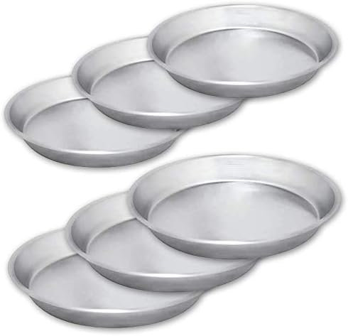 Pentalux Set 6pz da 18cm Stampo tortiera conica Bassa in Alluminio ruoto per pastiera napoletana Pizza di Grano