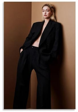 NLiangJi Modle Gigi Hadid Schauspieler-Poster, dekoratives Gemälde, Leinwand, Wandposter und Kunstdruck, moderne Familienschlafzimmer-Dekoration, Poster, 20 x 30 cm