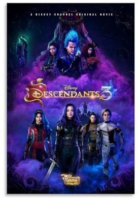 LETOOUY Descendants 3 Art Poster Dekorative Malerei Leinwand Wandkunst Wohnzimmer Poster Schlafzimmer Malerei,Wandkunst Bilddruck Moderne Familienzimmer Dekor 12x18inch(30x45cm)